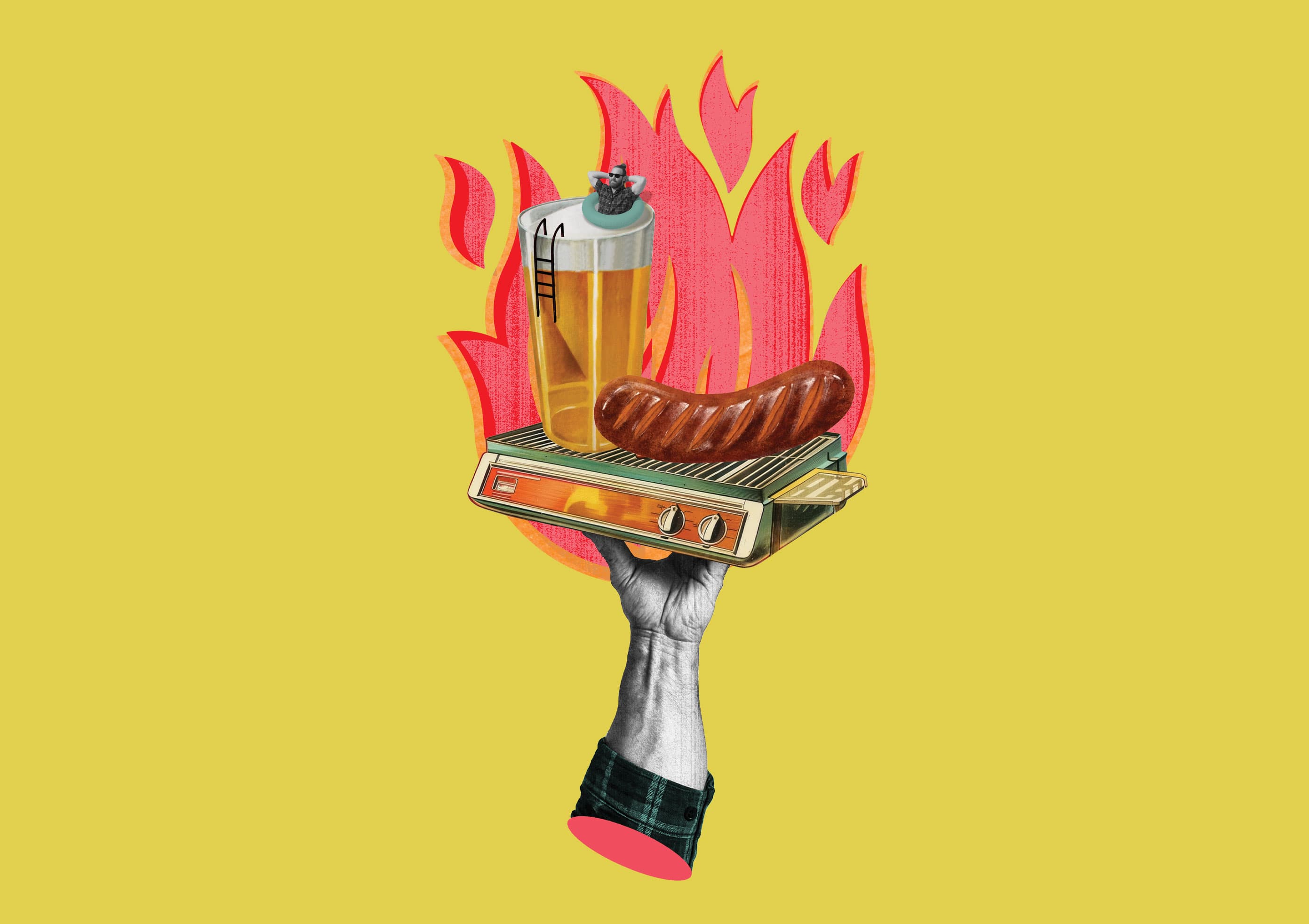 Pour & Explore - Bangers & Brews Graphic Design - Pain & Kershaw