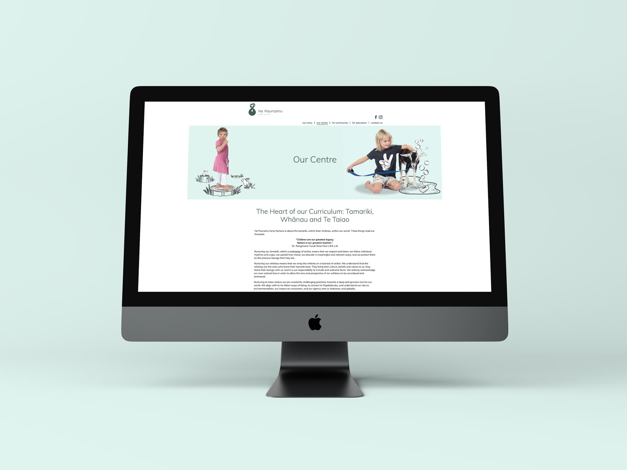 He Pounamu Desktop Website Design