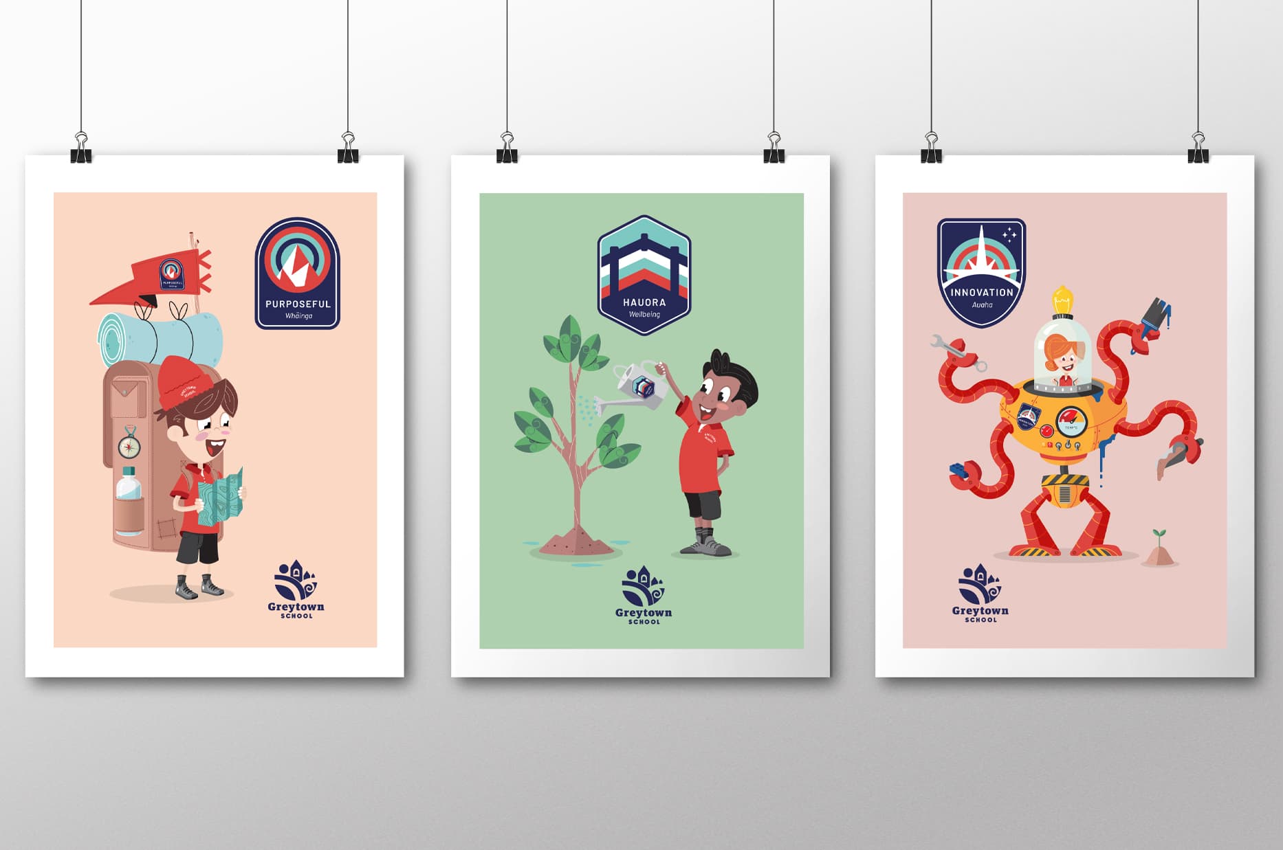 Greytown School Values Poster Designs