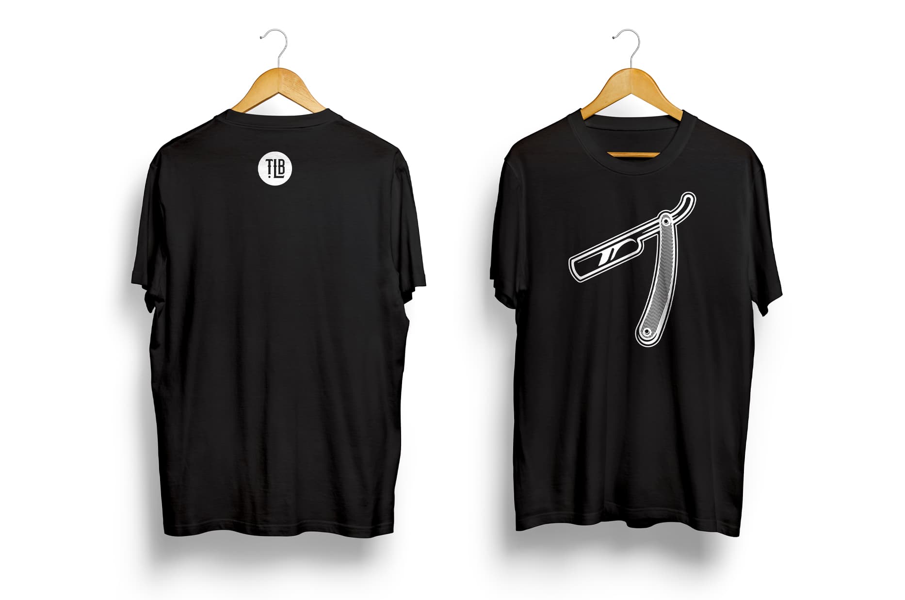 Loft Barbers Martinborough Blade and Monogram t-shirt design